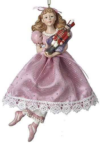 Kurt S. Adler 6.8 RESIN CLARA HOLDING NUTCRACKER ORN.