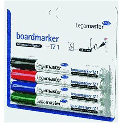 Legamaster Boardmarker TZ 1 4er Set, nachfüllbar, 1,5-3 mm, Blister mit Etui