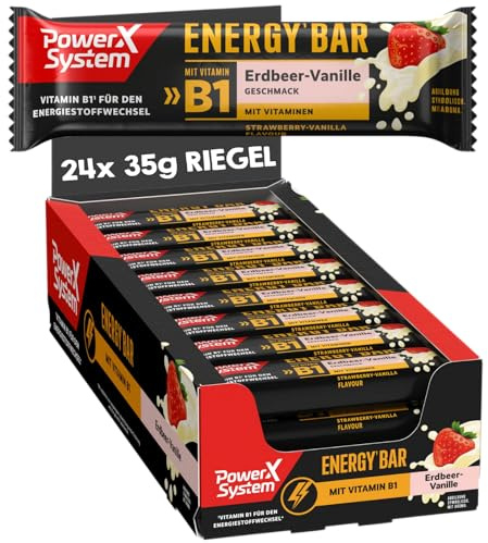 Power System Energy Bar Erdbeer-Vanille 24 x 35g, Vitamin B1