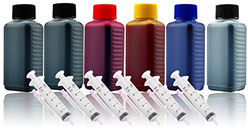 Nachfülltinte Druckertinte Refillset für CANON PGI-570/CLI-571, PGI-570XL/CLI-571XL inkl. Grau (für CANON PIXMA MG7700 MG7750 MG7751 MG7752 MG7753), 600ml