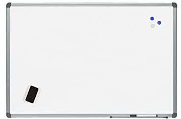 Rocada | Pizarra Blanca Magnética 180 x 120 cm, con Marco de Aluminio | Pizarra de Pared Fácil de Borrar | Lacada con Marco de Aluminio Anodizado | Para Escritura con Rotuladores de Borrado en Seco