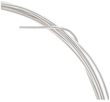 Authentic Sterling Silver Wire Half Hard Jewelry Wire 5 Feet Round Beading Wire (Thin wire ~ 0.5mm or 24GA) SS282-0.5
