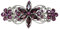 Faship Magnifique barrette à cheveux avec strass violets en forme de fleur