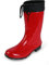 Regenliebe Damen Gummistiefel de Fieselregen Regenstiefel Langschaft, Farbe:rot, Größe:39 EU
