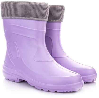 LEMIGO Damen Gummistiefel Jessy (Pink/Grau, 42)