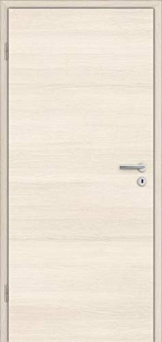 HORI® Zimmertür Komplettset mit Zarge und Türdrücker I Innentür CPL Pinie I Höhe 198,5 cm I Anschlag, Breite und Wandstärke wählbar I DIN links I 1985 x 610 mm
