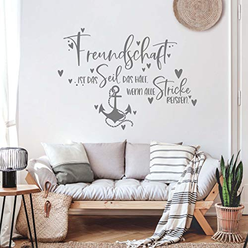 Wandtattoo - Freundschaft ist das Seil, Farbe:Creme 40 x 60cm