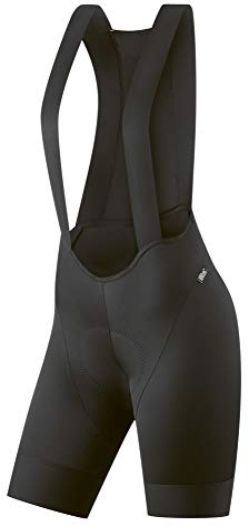 Gonso SQlab GO Bib W, Kurze Damen Träger-Radhose, Tights mit ergonomischem SQlab Sitzpolster, Innovative Schnittführung ohne Seitennaht, Enganliegende Passform, Schwarz, Gr. 52