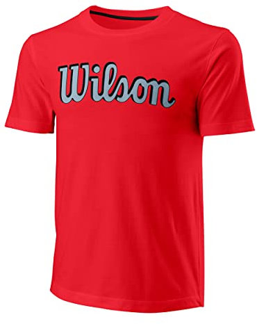 Wilson Herren Script Eco Ctn Tee-slimfi L T-Shirt, Netzwerk, S