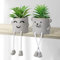 Dremisland 2 Pezzi Piante Artificiali in Vaso Piante Grasse Finte con Gamba Appesa Cemento Emozionale Finto Piante Grasse Decorazioni per Casa Ufficio Tavolo Scrivania Soggiorno Mensole