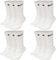 Nike 6 Paar Everyday Lightweight Crew SX7676 Tennis Socke weiß schwarz grau, Farbe:weiß, Größe:34-38