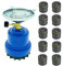Greenpoint Mini Campingkocher mit 10x190g Gaskartusche - Mini tragbarer Gaskocher mit 10 Stechkartusche, Gaskocher mit 10 butan Stechgakartusche