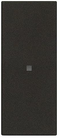 Vimar 30000A.G LINEA Interruttore assiale illuminabile, tasto sostituibile, Max 100 W per lampade con alimentatore integrato (IEC 60669-1:2017), nero