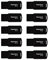 Gigastone Chiavetta USB 32 GB Set da 10, V70 USB 2.0 Memorizzazione dei dati Serie, design portachiavi, compatibile con interfaccia USB 2.0
