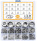 Set 315 Pezzi Anelli di Sicurezza, Assortimento di Seeger ad Anello Elastico, Fermagli E-Clip Interni, 4-28 mm Fermagli C-Clip Esterni per Alberi Scanalati - Nero (Argento)
