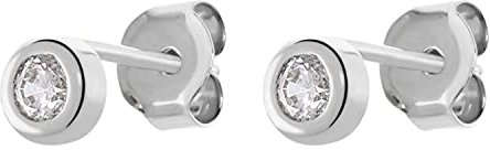 Boucles d'oreilles puces Agatha Brillant argent