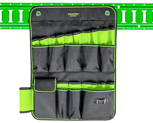 Mimanchi E-Track - Borsa porta attrezzi da appendere, per rimorchi, furgoni, garage, officina e magazzino, accessorio multitasche per binari E-Track