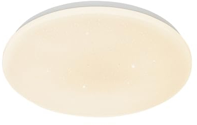 Qazqa Smart led Modern Deckenleuchte, Deckenlampe - Extrema - Weiß, Rund, 3000K - 6500K, dimmbar, 38cm, Ideal als Bürolampe, Flur, Schlafzimmerlampe und Wohnzimmerlampe