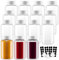 Small Glass Jars with White Lids, 15 Pack - 120ml Empty Glass Shot Bottles for Drinks and Travel