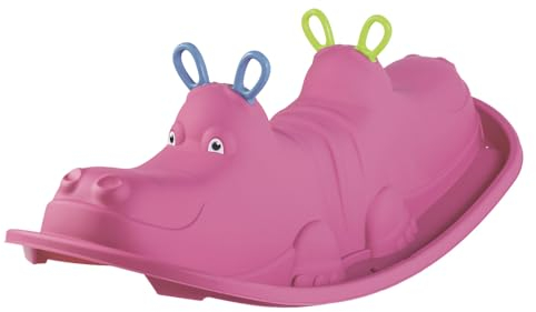 Sport 1 Hollywoodschaukel Hippo 3-Sitzer aus Kunststoff. Schaukel für Kinder ab 18 Monaten. Ergonomische Sitze, zentraler Sitz und Sicherheitsgriff. Verwendung im Innen- und Außenbereich. Maße: 104 x