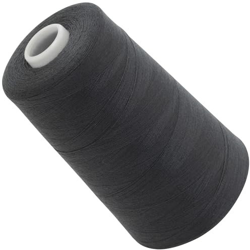 AERZETIX - C72913 - Nähgarnkonus 120 (40/2) 4000 m - aus polyester - konfektion, kurzwaren, garn, kordel, schnur, nähen, kleidung, faden - farbe grau - dunkel - schwarz
