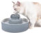 VinDox Keramik Katzenbrunnen 2,1L Trinkbrunnen für Katze und Hund, Katzenbrunnen Porzellan, Katzen Wasserspender mit Ersatzfilter und Schaumstoff Intelligente Pumpe (Grau)