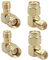 Futheda 4PCS SMA Male to Female Right Angle 90 Degree Elbow Connector Gold-Plated RF Adapter Compatible with 4G LTE Antenna FPV Drone Backup Camera Wi-Fi Router Radio Walkie Talkie Signal Booster