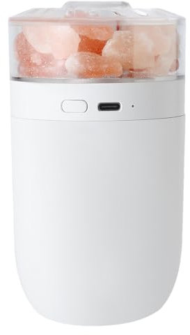 Small Room Humidifiers - Personal Dehumidifiers for Desk with Salt Stone - 230ml Portable with Colorful Light for Car Home Bedroom, Odor Removal