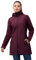 33,000ft Softshelljacke Damen Lange Übergangsjacke Wasserdicht Winddicht Softshellmantel Windbreaker Atmungsaktiv Wanderjacke Outdoor Mantel mit Abnehmbarer Kapuze, Himbeerrot L