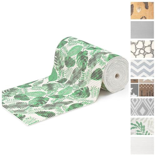 KARAT Weichschaummatte Meterware für Bad Antirutschmatte für Pool & Küche - Badematte aus Schaumstoff zuschneidbare Duschmatte - rutschfeste Badvorleger Bodenmatte 65 x 400 cm Tropical