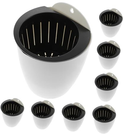 FONDOTIN 8pièces Pots De Fleurs Suspendus Auto-arrosants Pots Muraux Créatifs pour Plantes Intérieur Arrosage Automatique pour Croissance Facile des Plantes