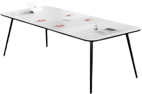 HOLGVE Kleiner Konferenztisch, 62.9LX 31.4Win Besprechungstisch, for 4 Personen, Metallrahmen, Bürocomputertisch