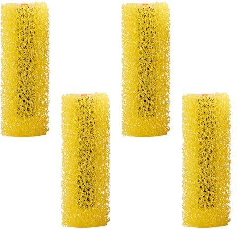 Tabanzhe 4PCS Texture Roller Sleeve-4 Inch Paint Roller Cover Set Sponge Brush Professional for Household Wall Painting Treatment(Yellow)