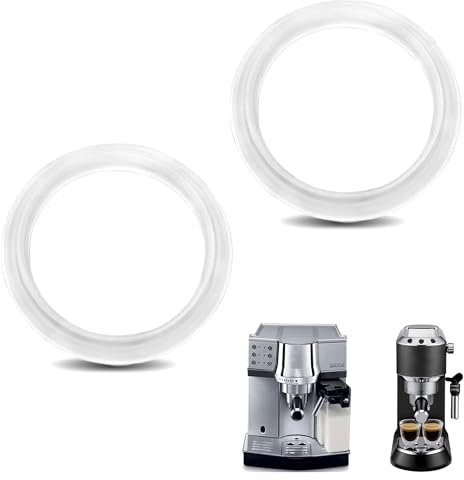 Pack of 2 Coffee Machine Seal Compatible with De'Longhi Coffee Machine, Silicone Seal, ID Diameter 47 mm, Compatible with DeLonghi EC680/EC685/EC785/EC885/EC850/EC860 Brewing Group Brewing Head Seal
