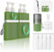 YOTIME 4in1 Travel Bottles for Toiletries, TSA Approved Leak Proof Travel Size Containers for Toiletries, Adsorbable Travel Kit Suitable for Shampoo, Body Wash and Conditioner, Green