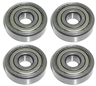 4x Kugellager 10x30x9 mm - 6200 ZZ metallgedichtet Radial Rillenkugellager Wälzlager rcbay Chromstahl für 10mm Welle