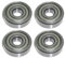 4x Kugellager 10x30x9 mm - 6200 ZZ Radial Rillenkugellager Wälzlager rcbay Chromstahl beidseitig gedichtet für 10mm Welle