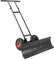 COSTWAY Pala da Neve con Ruote 91,5 x 53 x 114-126 cm, Spingineve in Metallo con Angolo Regolabile, Manico Regolabile in Altezza e Angolo per Rimozione Efficiente della Neve