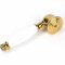 White-Gold Full Brass Handheld Shower Head with Telephone Design Vintage Style for Bathroom Elegant Water Saving High Pressure