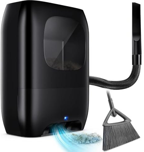 PODEC Recogedor Automático Sin Contacto, Aspiradora Eléctrica De 7 L con Filtro HEPA De 5 Capas + Prefiltro De 4 Capas Y 3 Modos Inteligentes, para Barrer Pelo De Mascotas En Salones De Belleza.