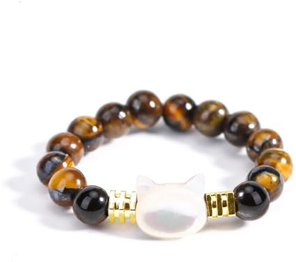 Ring Ringe Damen Bijouterie Herren Ring Aus Naturstein Mit Rosenquarz, Süßer Muschel-Katzen-Charme, Heilender Roter Achat, Amethyste, Kristallperlen, Ringe Für Frauen, Schmuck, Tig