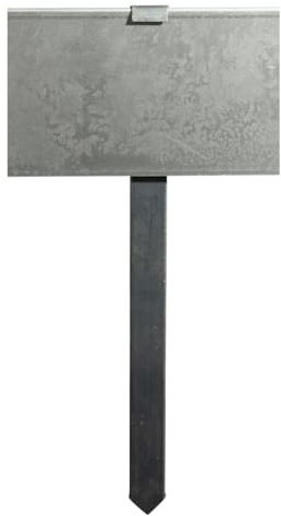 Garmix Lot de 10 bordures de parterre en acier Corten (argent, piquet de terre)
