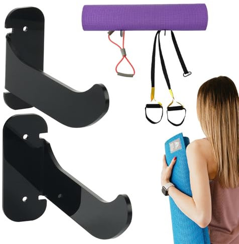 Aufbewahrungsregal für Trainingsmatten |Acryl-Yogamatten-Aufbewahrungsregal für Zuhause, Wohnzimmer - Platzsparendes Gymnastikmatten-Wandregal für Yogamatte, Schaumstoffrolle