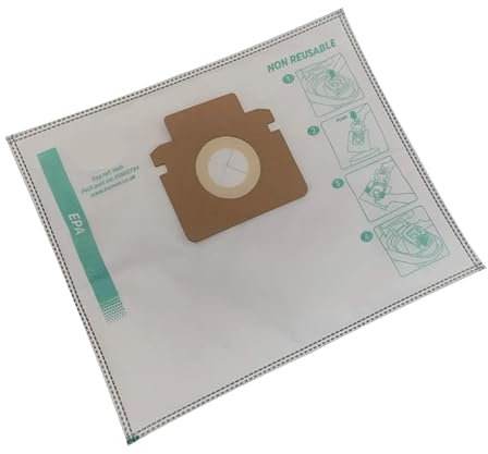 FIGEVIDA Sacchi XL per aspirapolvere H90 in microfibra, EPA puro, antiodore, filtraggio extra, 4 pezzi H-ENERGY 300 Compatibili per 35602734