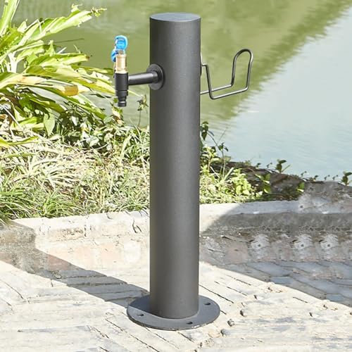 Fontaine d'extérieur autoportante en Acier Inoxydable 304, Robinet d'extérieur résistant au Gel, Hauteur 50 cm, Fontaine Verticale Durable pour Jardin et terrasse, Crac