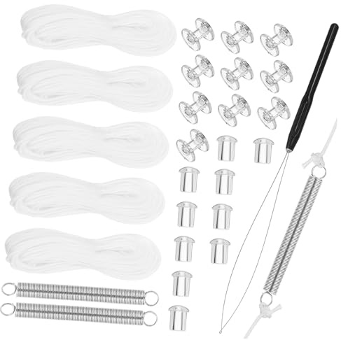 Warmhm Rv Pleated Shade Repair Kit, Plastic Window Blind Restring Tool | Rv Pleated Shades, White Replacement Parts, Complete Repair Set, Easy Installation for Owners