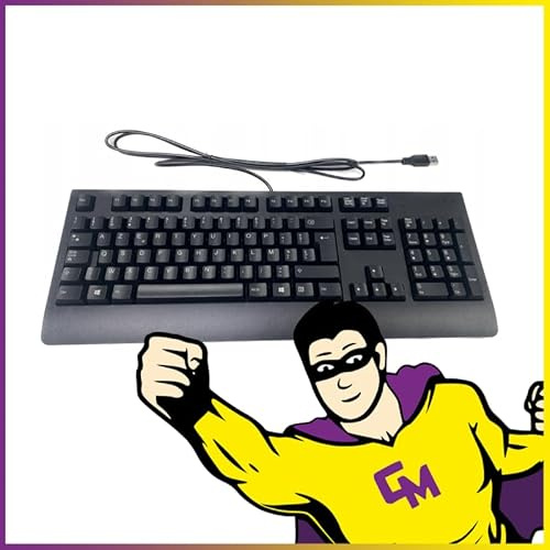 Lenovo Clavier AZERTY USB KBBH21 Noir 105 Touches Keyboard Neuf