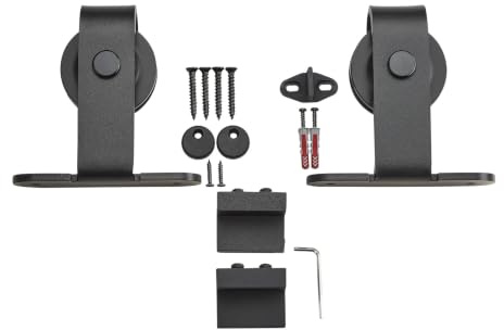 SOTECH 2er Rollen-Set LOUNGE Ø 70 mm für Schiebetüren Stahl Schwarz | Montage von oben Laufrollen geeignet für Türstärken: ab 38 mm Türrollen Wandabstand: 23 mm