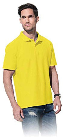 Stedman Apparel Polo/ST3000 Polohemd mit kurzen Ärmeln für Herren, Normale Passform, Gelb, Größe M
