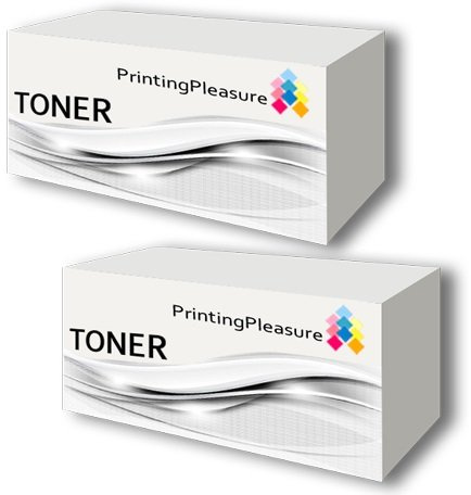 Printing Pleasure Twin-Pack CRG 725 Black Toner Cartridges for Canon I-Sensys LBP-6000, LBP-6000B, LBP-6018, LBP-6020, LBP-6020B, MF-3010